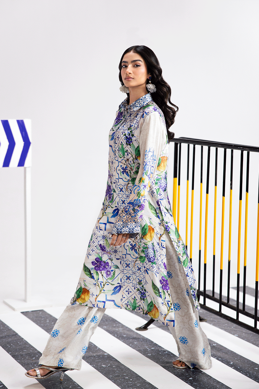Afsanah | The Print Edit | SUMMER GLORY (extended shirt) AP-105 - Official Afsanah stockist in UK - Sakeena London
