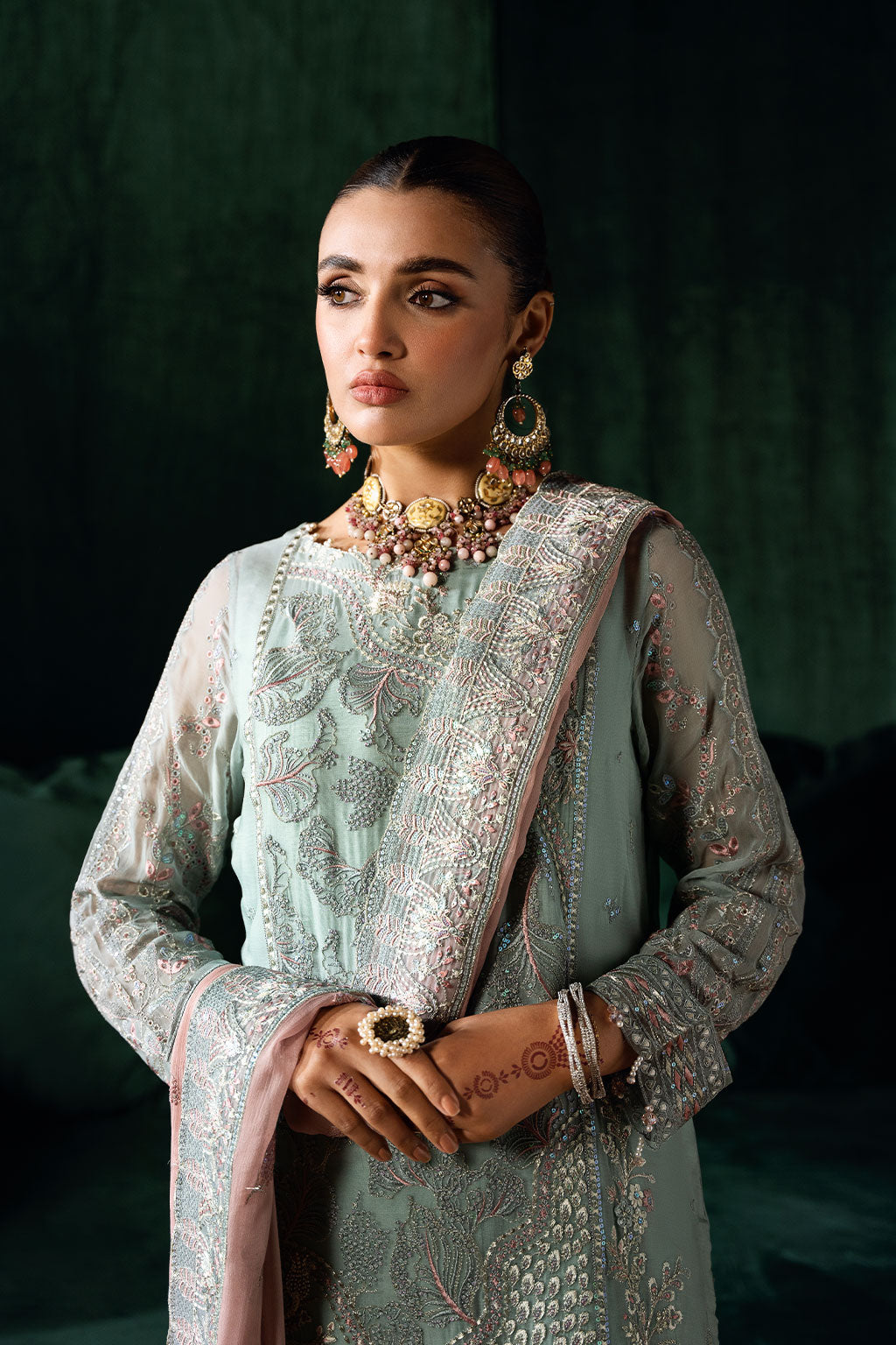 Ramsha | Dastak Luxury Chiffon Collection | Q-206 - Official Ramsha stockist in UK - Sakeena London