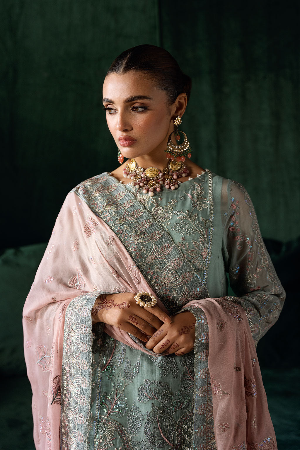 Ramsha | Dastak Luxury Chiffon Collection | Q-206 - Official Ramsha stockist in UK - Sakeena London