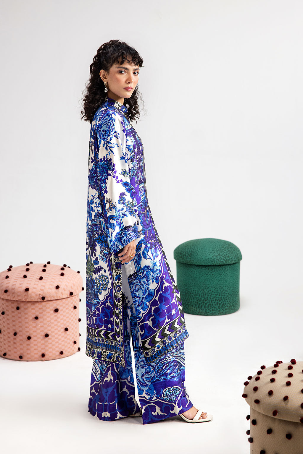 Afsanah | The Print Edit | ORCHE BLOOM (extended shirt) AP-112 - Official Afsanah stockist in UK - Sakeena London