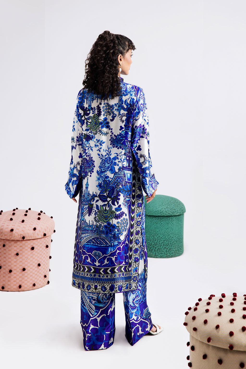 Afsanah | The Print Edit | ORCHE BLOOM (extended shirt) AP-112 - Official Afsanah stockist in UK - Sakeena London