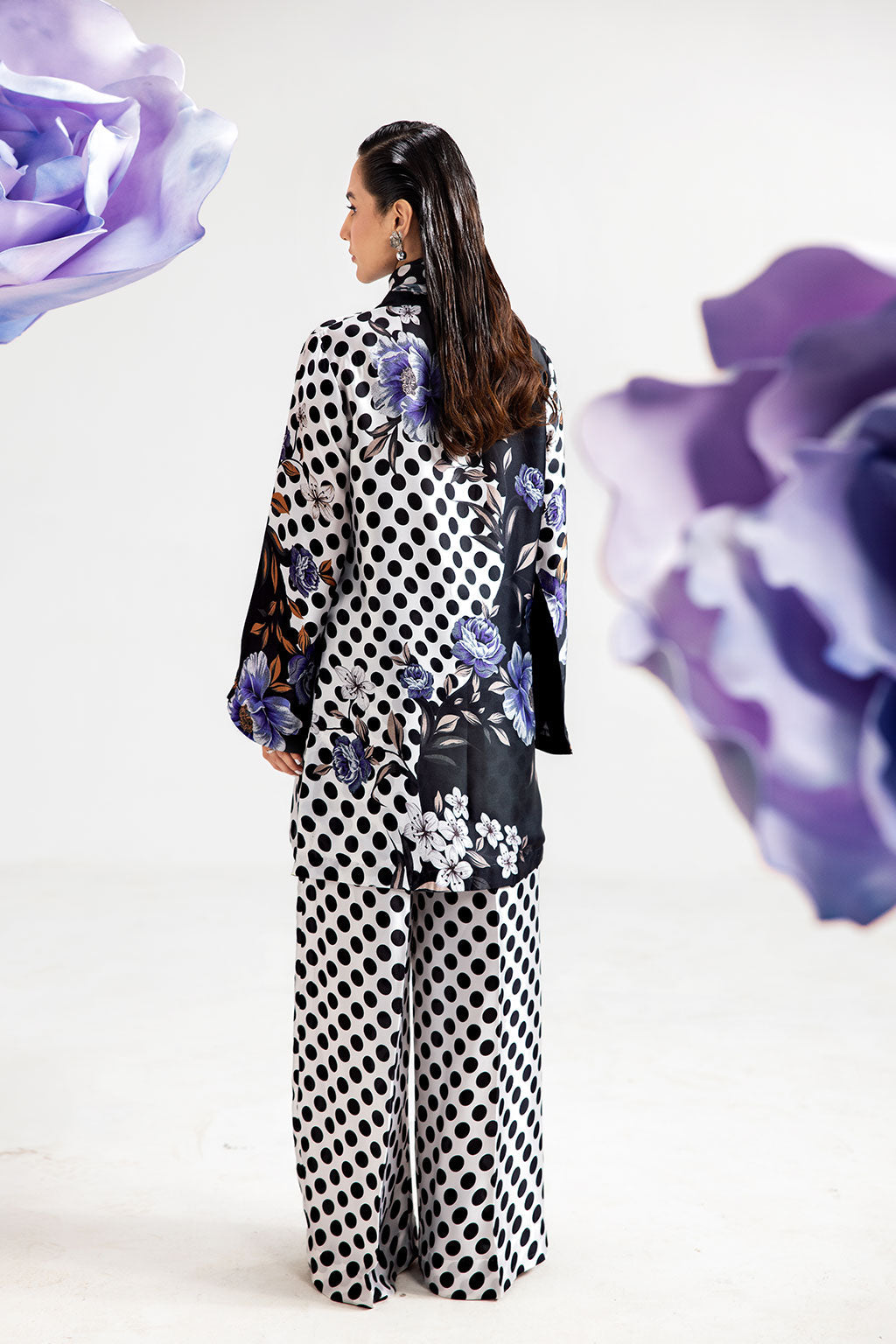 Afsanah | The Print Edit | DARK POLKA AP-110 - Official Afsanah stockist in UK - Sakeena London