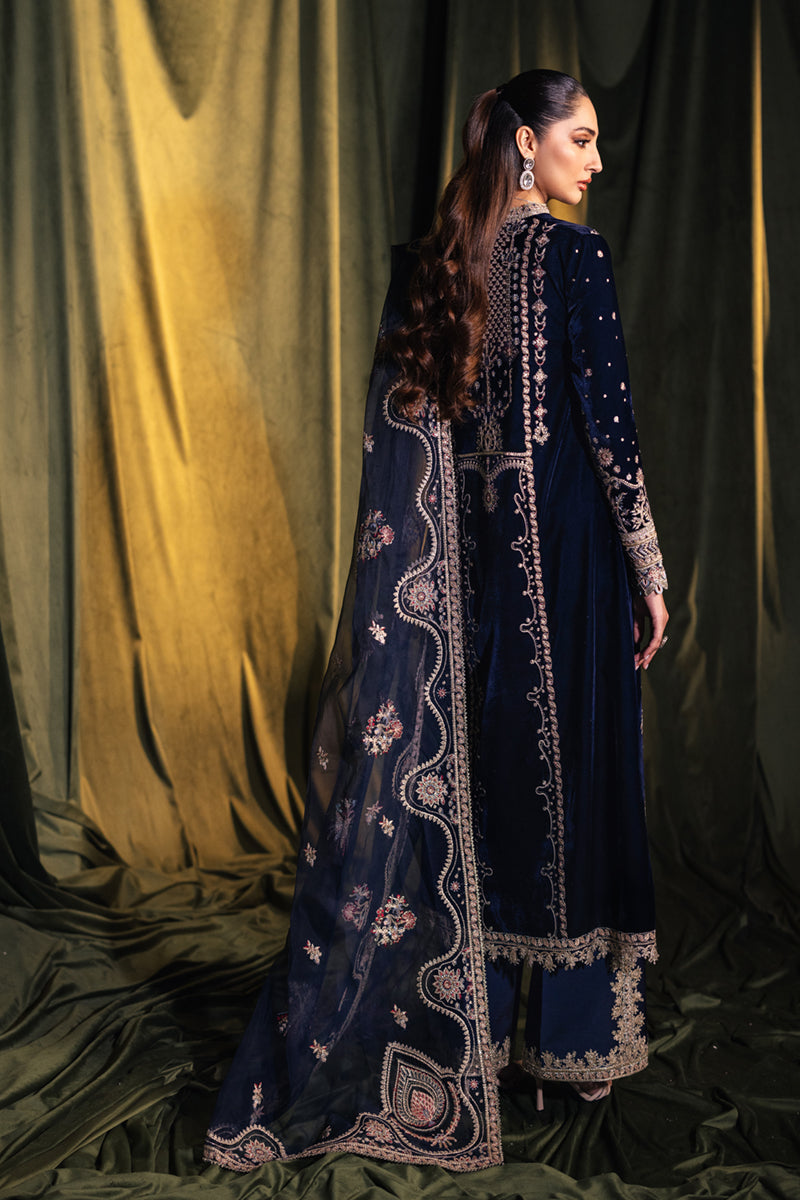 Qalamkar | Velvet Edit | BK-05 DALIA - Official Qalamkar stockist in UK - Sakeena London