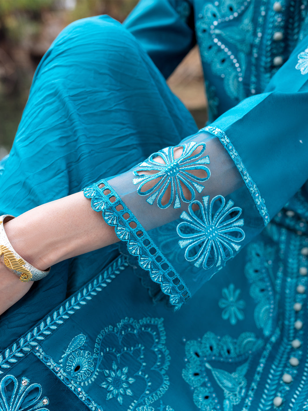 Roheenaz | Dahlia Embroidered Lawn 24 | Delphinium - Official Roheenaz stockist in UK - Sakeena London