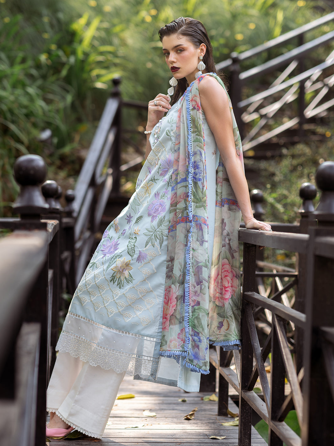 Roheenaz | Dahlia Embroidered Lawn 24 | Daisy - Official Roheenaz stockist in UK - Sakeena London
