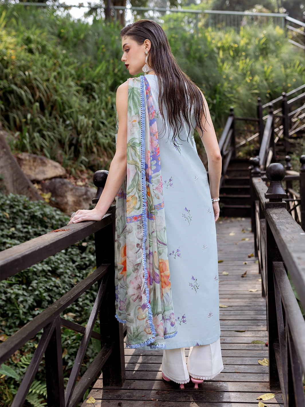 Roheenaz | Dahlia Embroidered Lawn 24 | Daisy - Official Roheenaz stockist in UK - Sakeena London