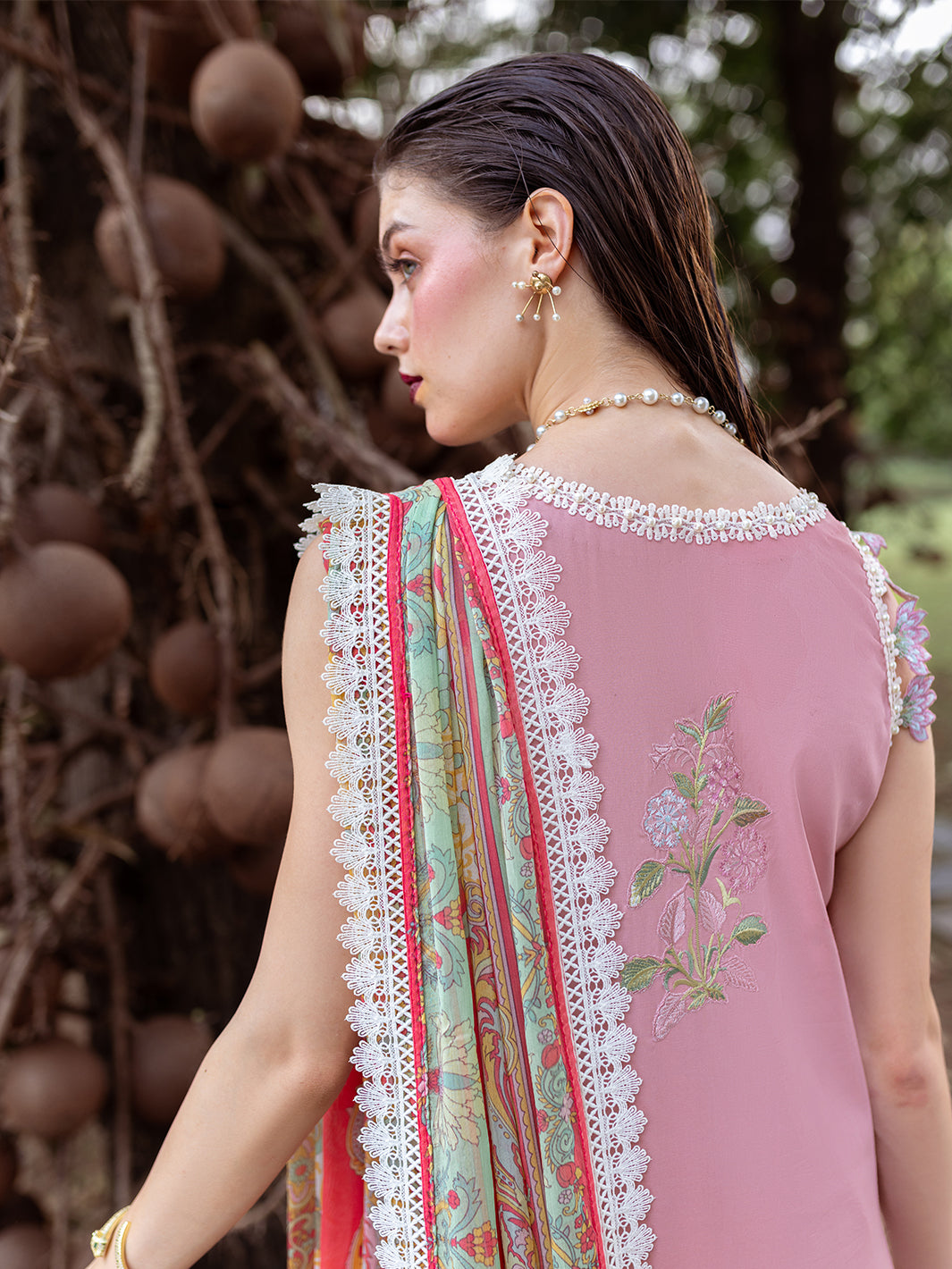 Roheenaz | Dahlia Embroidered Lawn 24 | Peony - Official Roheenaz stockist in UK - Sakeena London