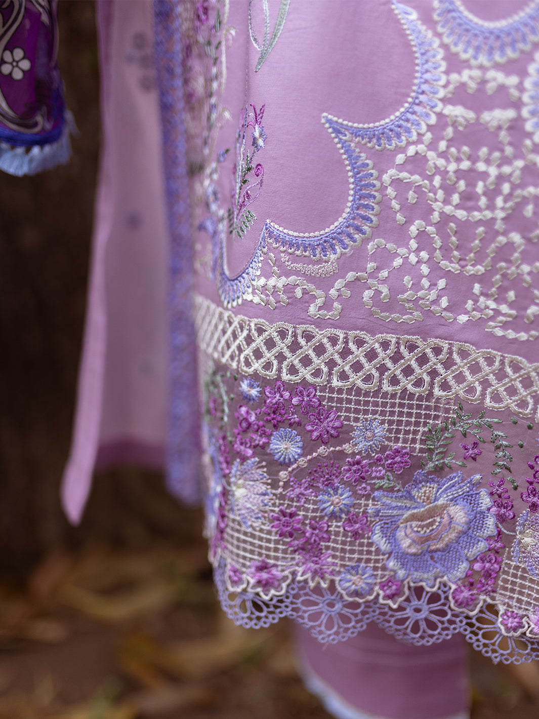 Roheenaz | Dahlia Embroidered Lawn 24 | Hyacinth - Official Roheenaz stockist in UK - Sakeena London