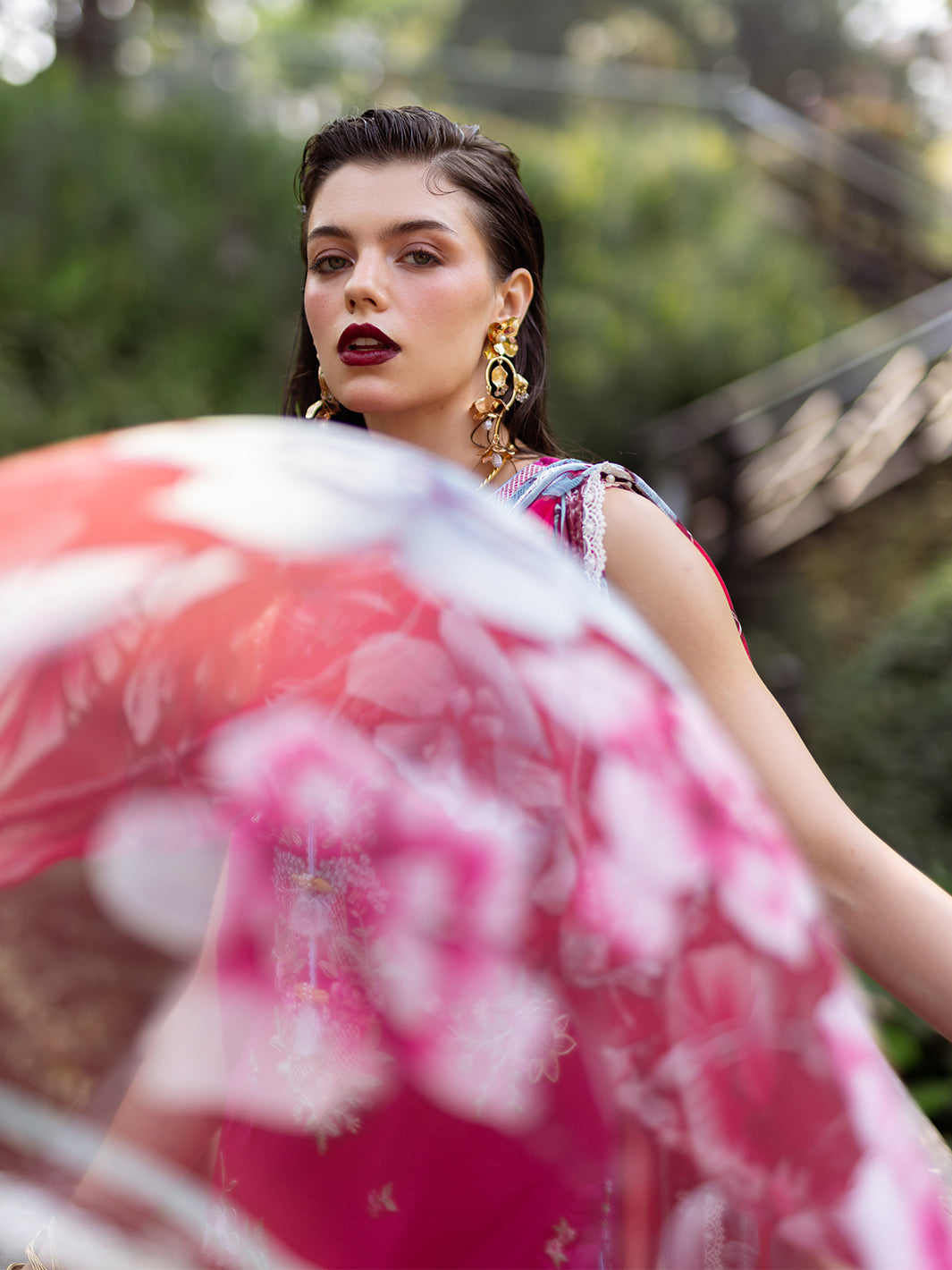 Roheenaz | Dahlia Embroidered Lawn 24 | Camellia - Official Roheenaz stockist in UK - Sakeena London