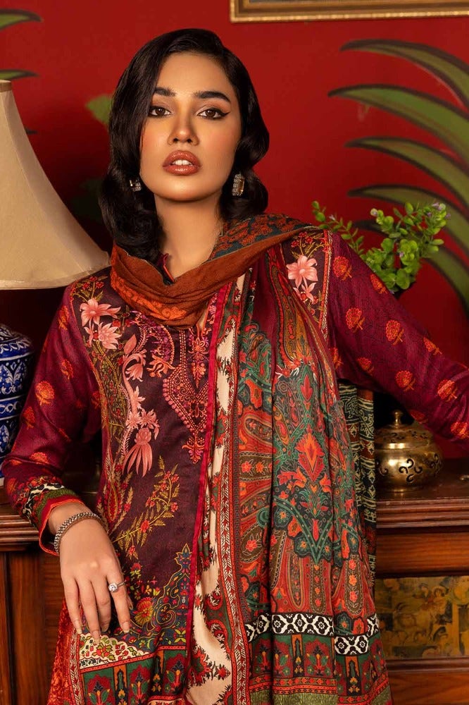 Gul Ahmed | Winter Collection 24 | Suit CV-32003 - Official Gul Ahmed stockist in UK - Sakeena London
