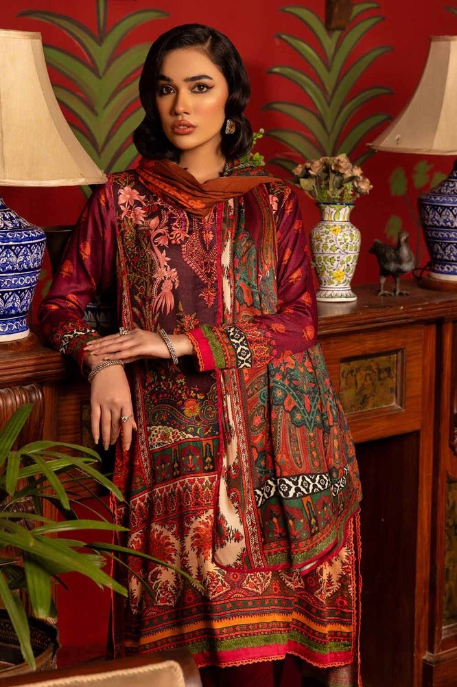 Gul Ahmed | Winter Collection 24 | Suit CV-32003 - Official Gul Ahmed stockist in UK - Sakeena London