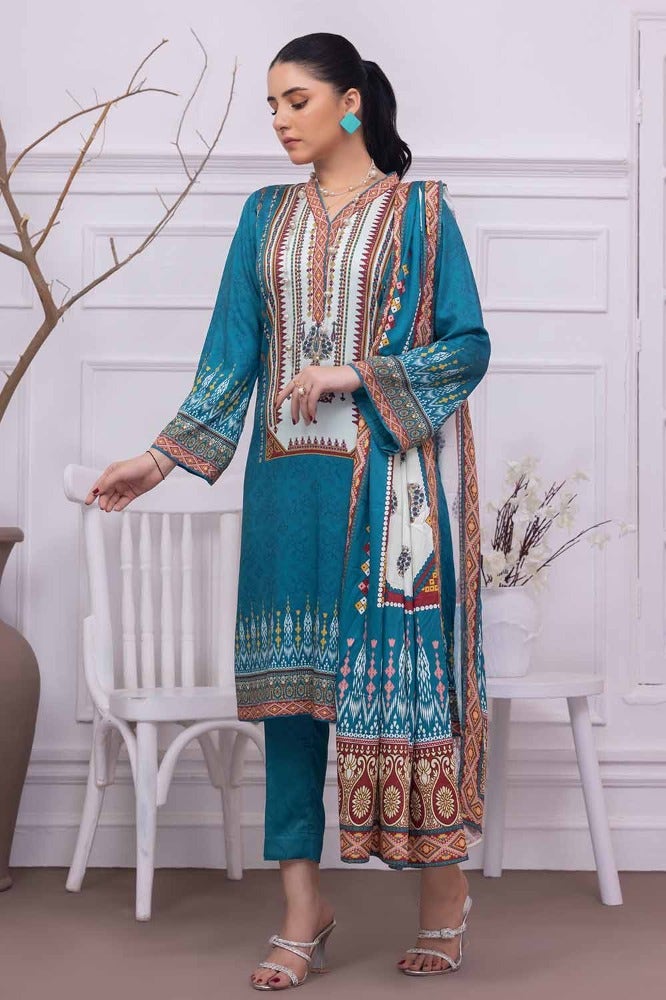 Gul Ahmed | Winter Collection 24 | Cotail Dupatta WNS-32251 A - Official Gul Ahmed stockist in UK - Sakeena London