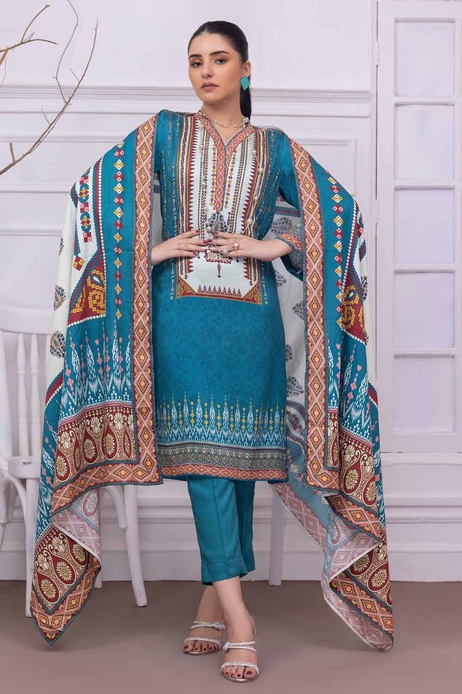 Gul Ahmed | Winter Collection 24 | Cotail Dupatta WNS-32251 A - Official Gul Ahmed stockist in UK - Sakeena London