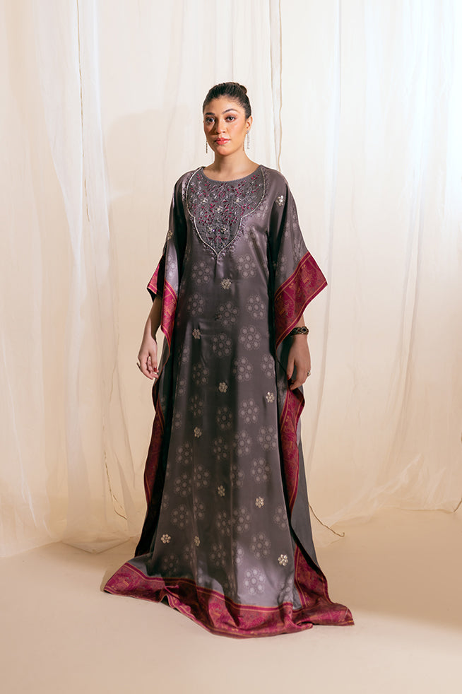 Fozia Khalid | Kaftaan | Moonlit Kaftaan - Official Fozia Khalid stockist in UK - Sakeena London