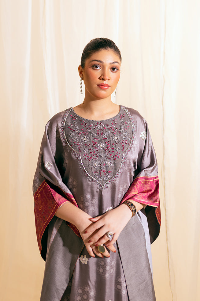 Fozia Khalid | Kaftaan | Moonlit Kaftaan - Official Fozia Khalid stockist in UK - Sakeena London