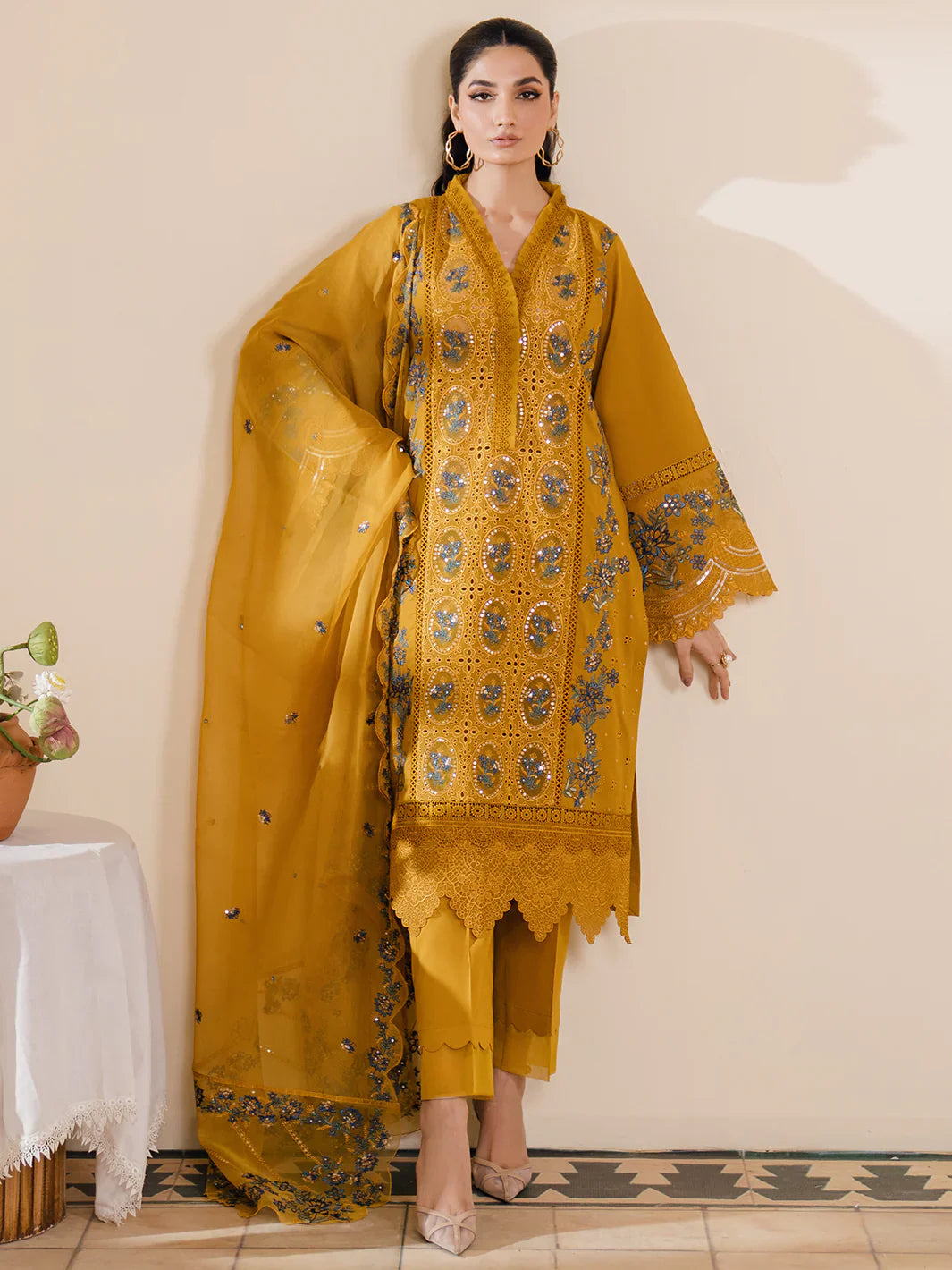 Bin Ilyas | Naqsh Luxury Lawn | Azlin - Official Bin Ilyas stockist in UK - Sakeena London