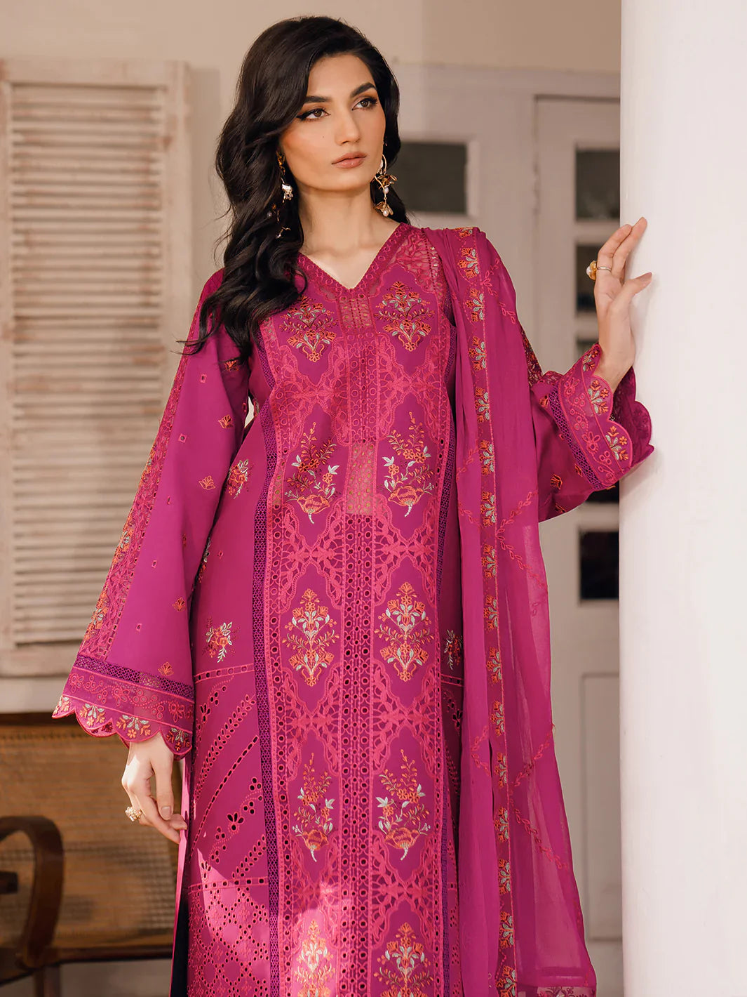 Bin Ilyas | Naqsh Luxury Lawn | Kiraz - Official Bin Ilyas stockist in UK - Sakeena London
