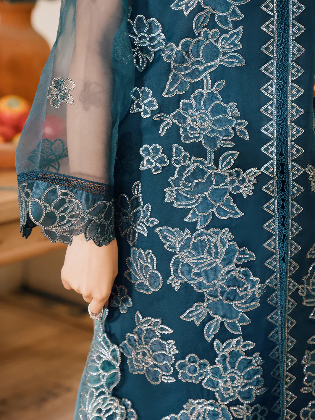 Bin Ilyas | Naqsh Luxury Lawn | Mavi - Official Bin Ilyas stockist in UK - Sakeena London