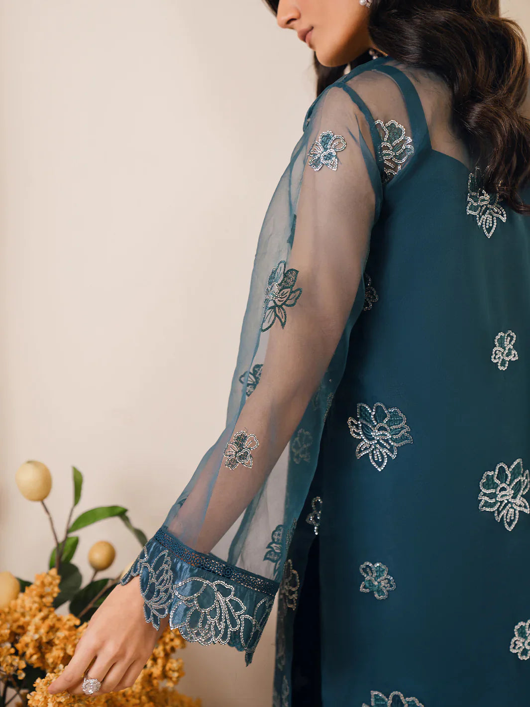 Bin Ilyas | Naqsh Luxury Lawn | Mavi - Official Bin Ilyas stockist in UK - Sakeena London