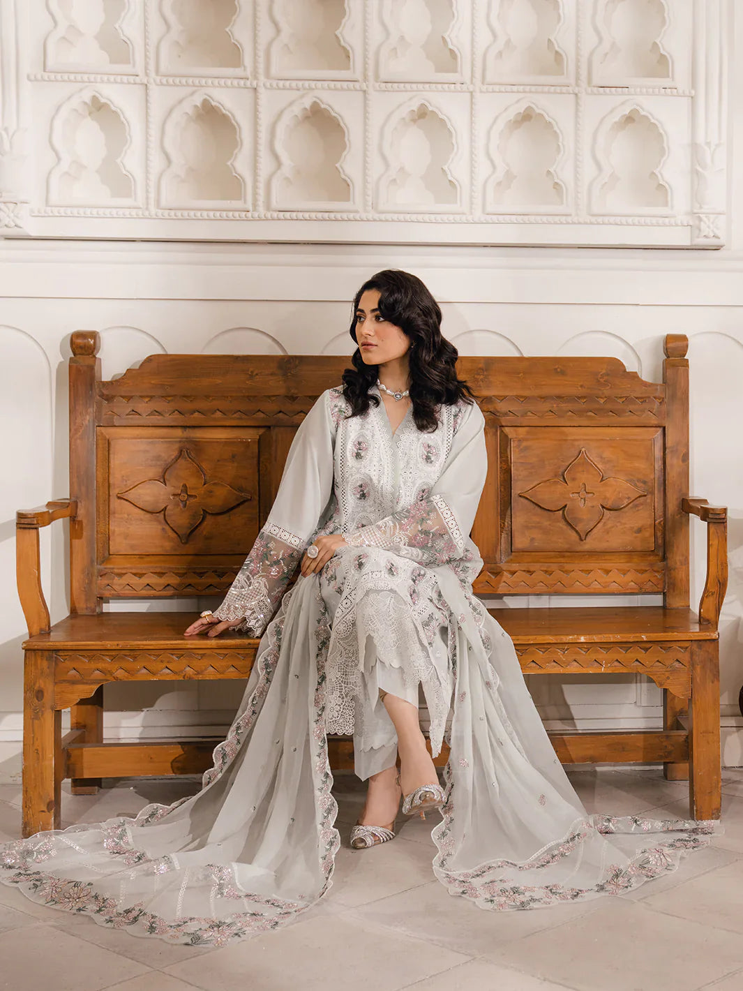 Bin Ilyas | Naqsh Luxury Lawn | Nermine - Official Bin Ilyas stockist in UK - Sakeena London