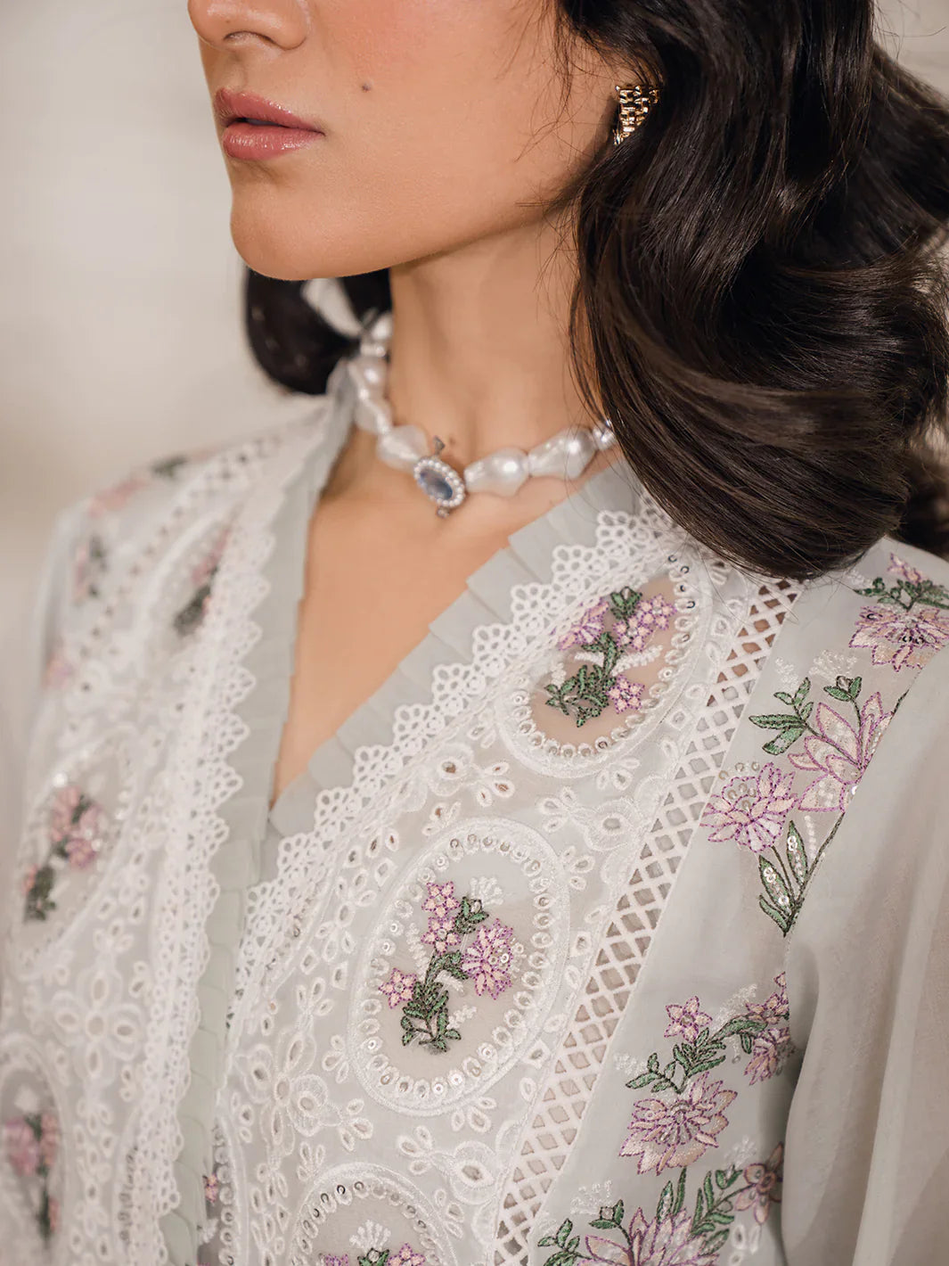 Bin Ilyas | Naqsh Luxury Lawn | Nermine - Official Bin Ilyas stockist in UK - Sakeena London