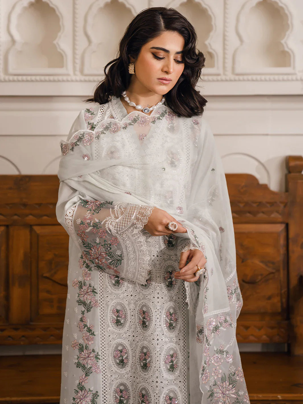 Bin Ilyas | Naqsh Luxury Lawn | Nermine - Official Bin Ilyas stockist in UK - Sakeena London