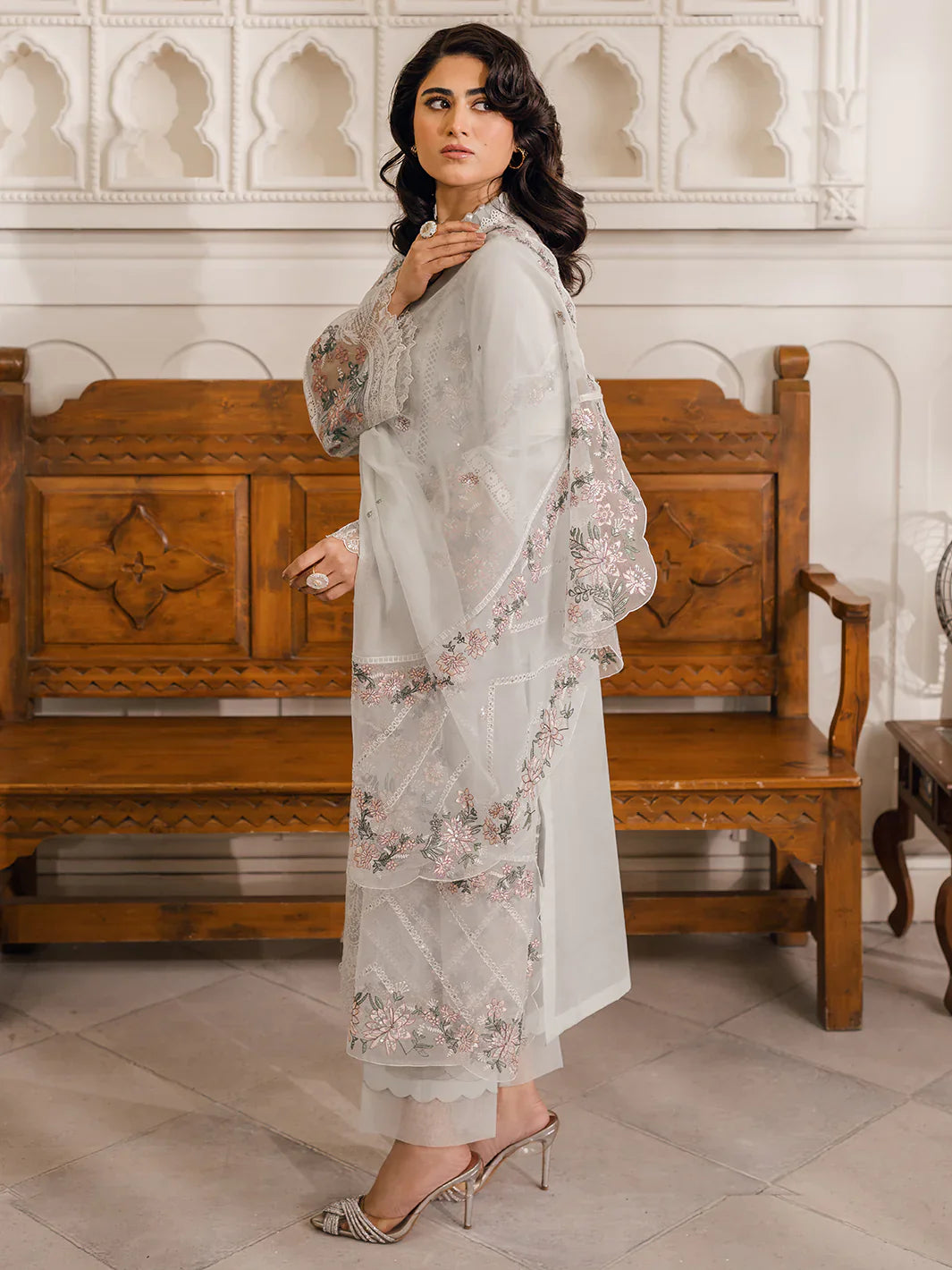 Bin Ilyas | Naqsh Luxury Lawn | Nermine - Official Bin Ilyas stockist in UK - Sakeena London