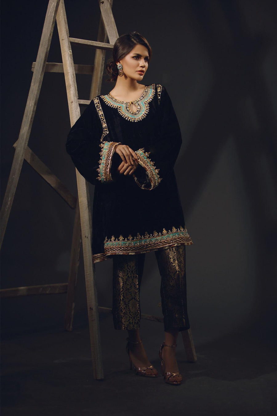 Sana Abbas | Wedding Formals | Noir Gold - Official Sana Abbas stockist in UK - Sakeena London