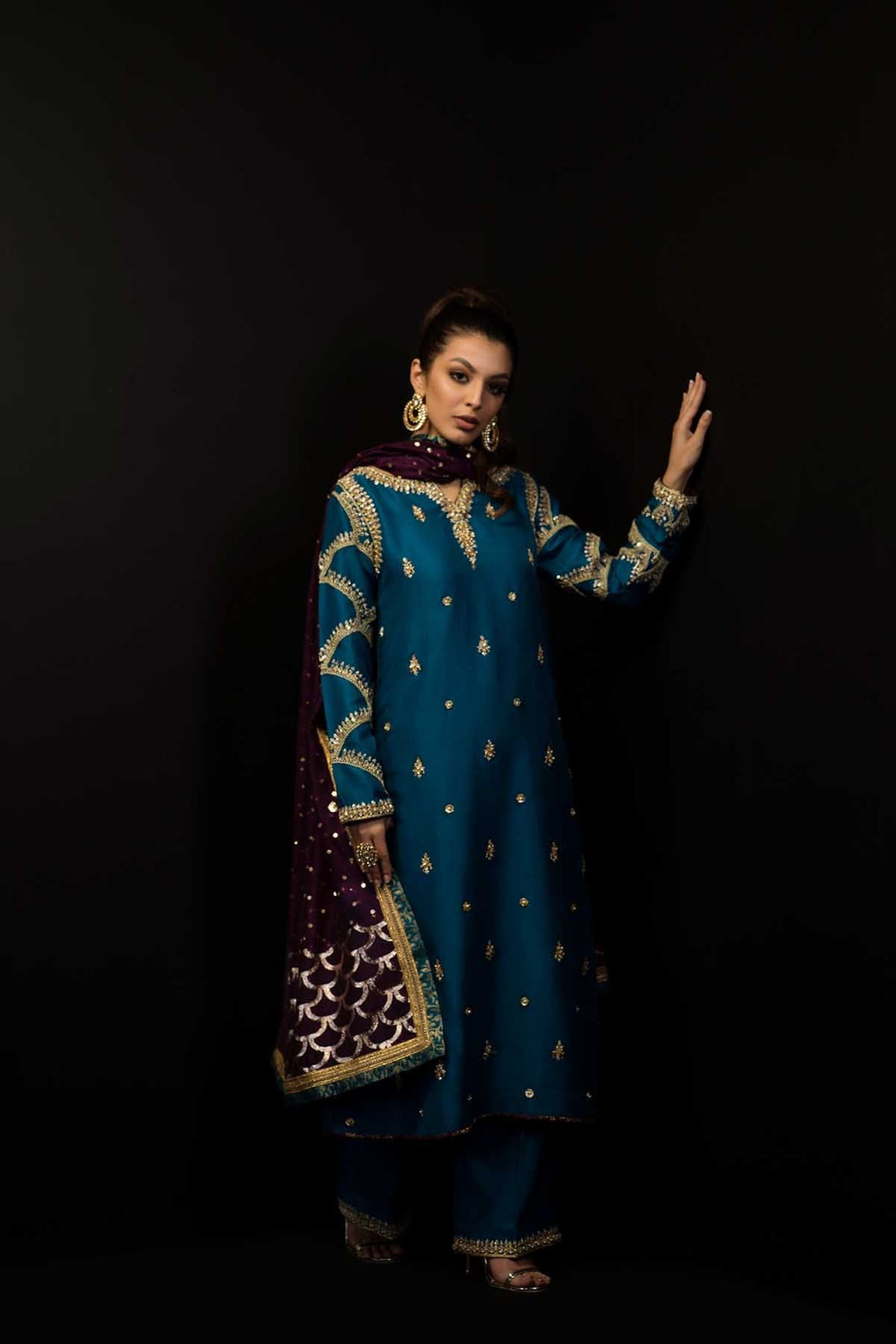 Sana Abbas | Wedding Formals | Turquoise - Official Sana Abbas stockist in UK - Sakeena London