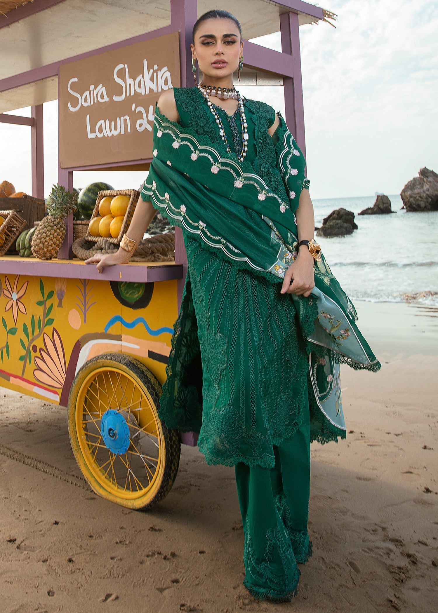 Crimson | Lawn 24 | Ulysses - Seaweed - Official Crimson stockist in UK - Sakeena London