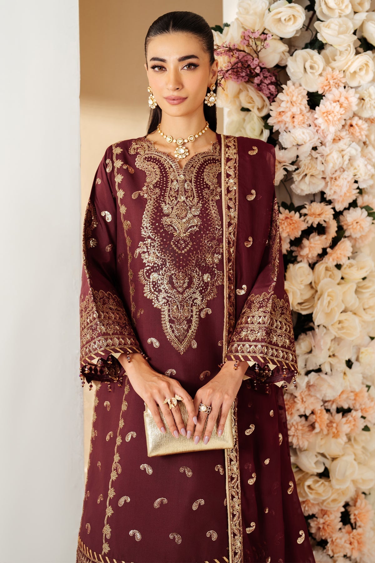 Alizeh | Luxury Raw Silk | AF-RS-01-SALSA - Official Alizeh stockist in UK - Sakeena London