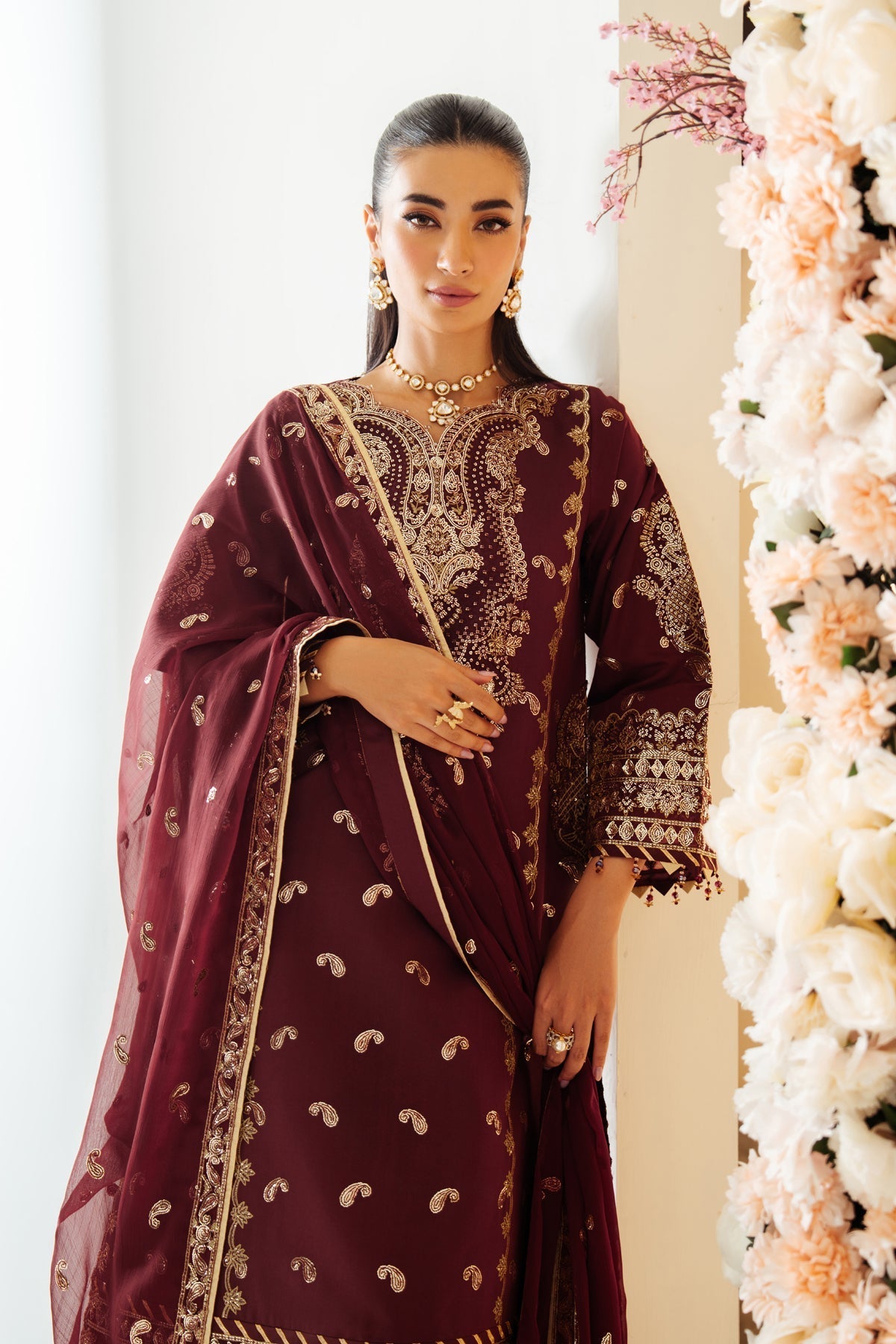 Alizeh | Luxury Raw Silk | AF-RS-01-SALSA - Official Alizeh stockist in UK - Sakeena London