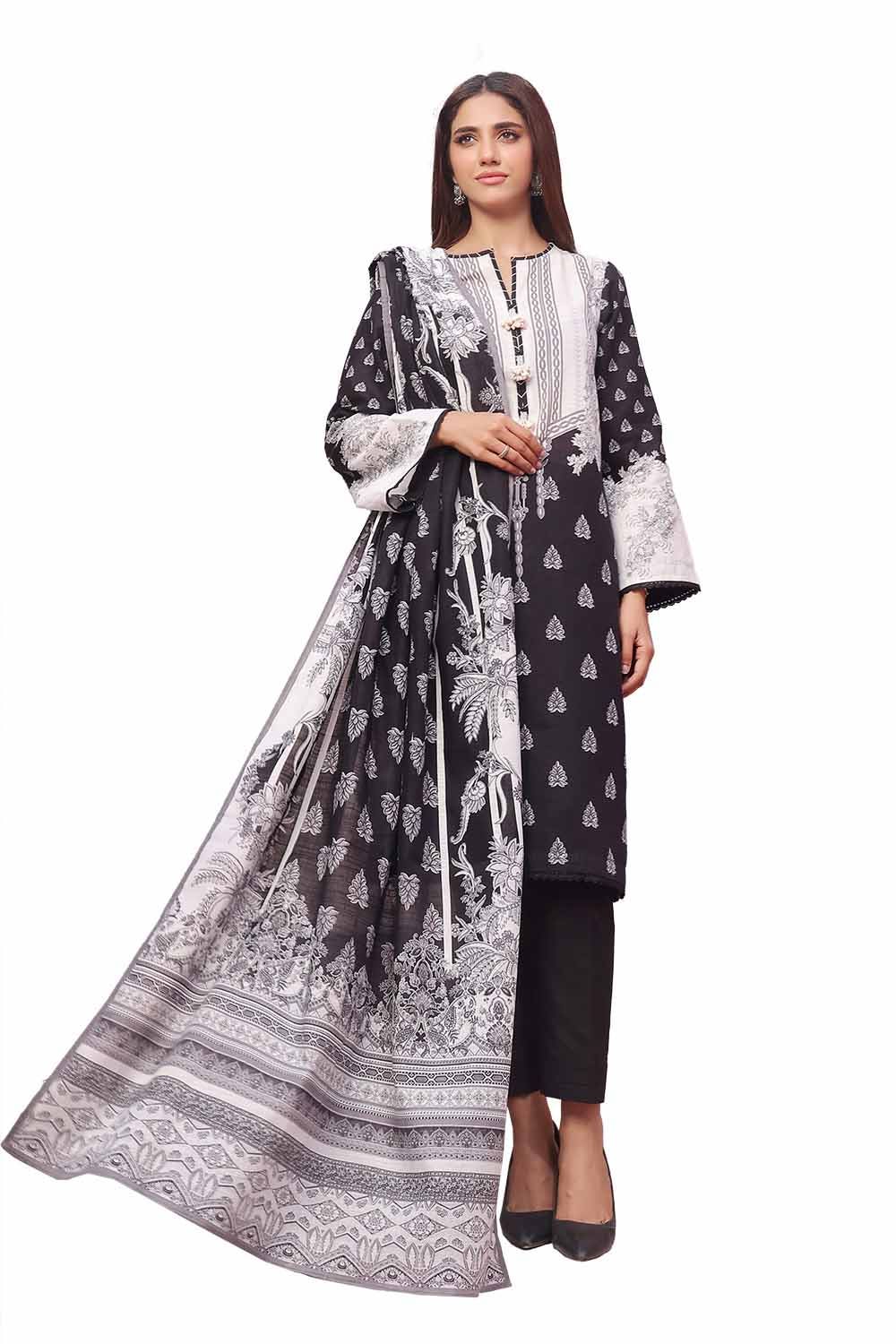 Gul Ahmed | Winter Collection 24 | Khaddar Suit SD-42101 - Official Gul Ahmed stockist in UK - Sakeena London