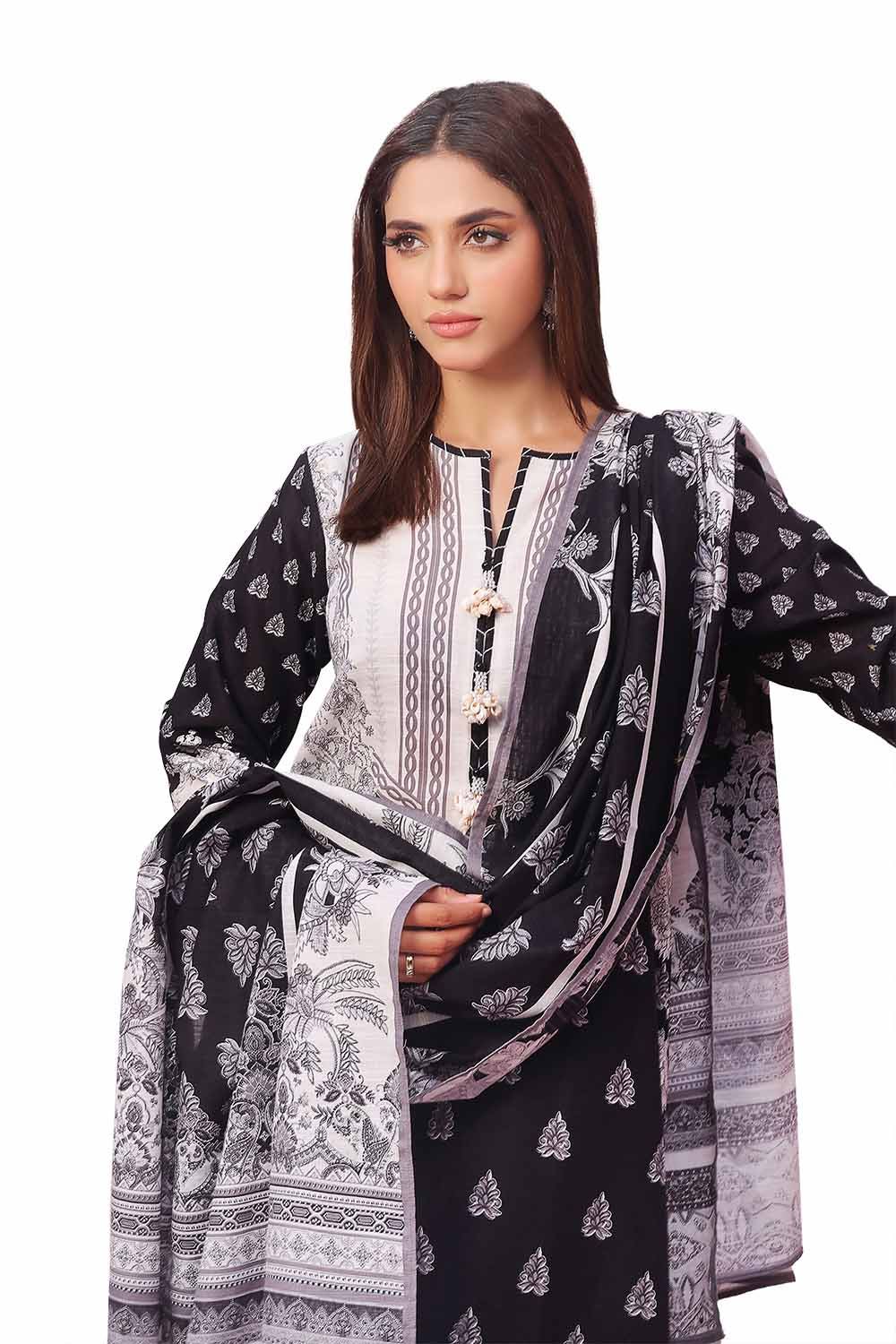 Gul Ahmed | Winter Collection 24 | Khaddar Suit SD-42101 - Official Gul Ahmed stockist in UK - Sakeena London