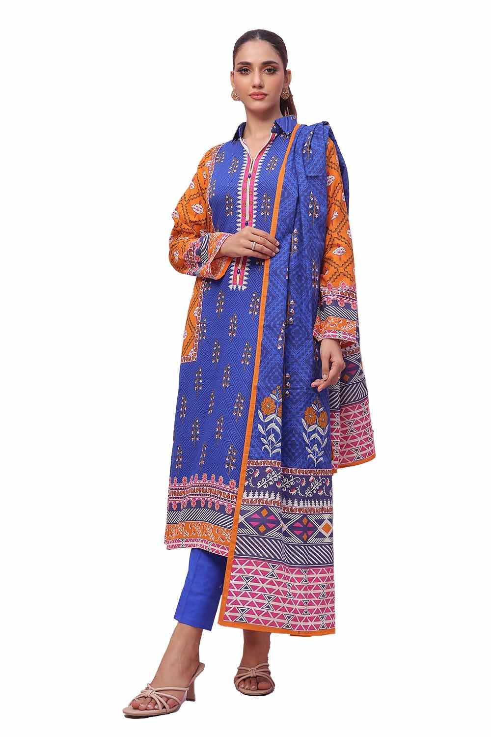 Gul Ahmed | Winter Collection 24 | Khaddar Suit SD-42113 - Official Gul Ahmed stockist in UK - Sakeena London