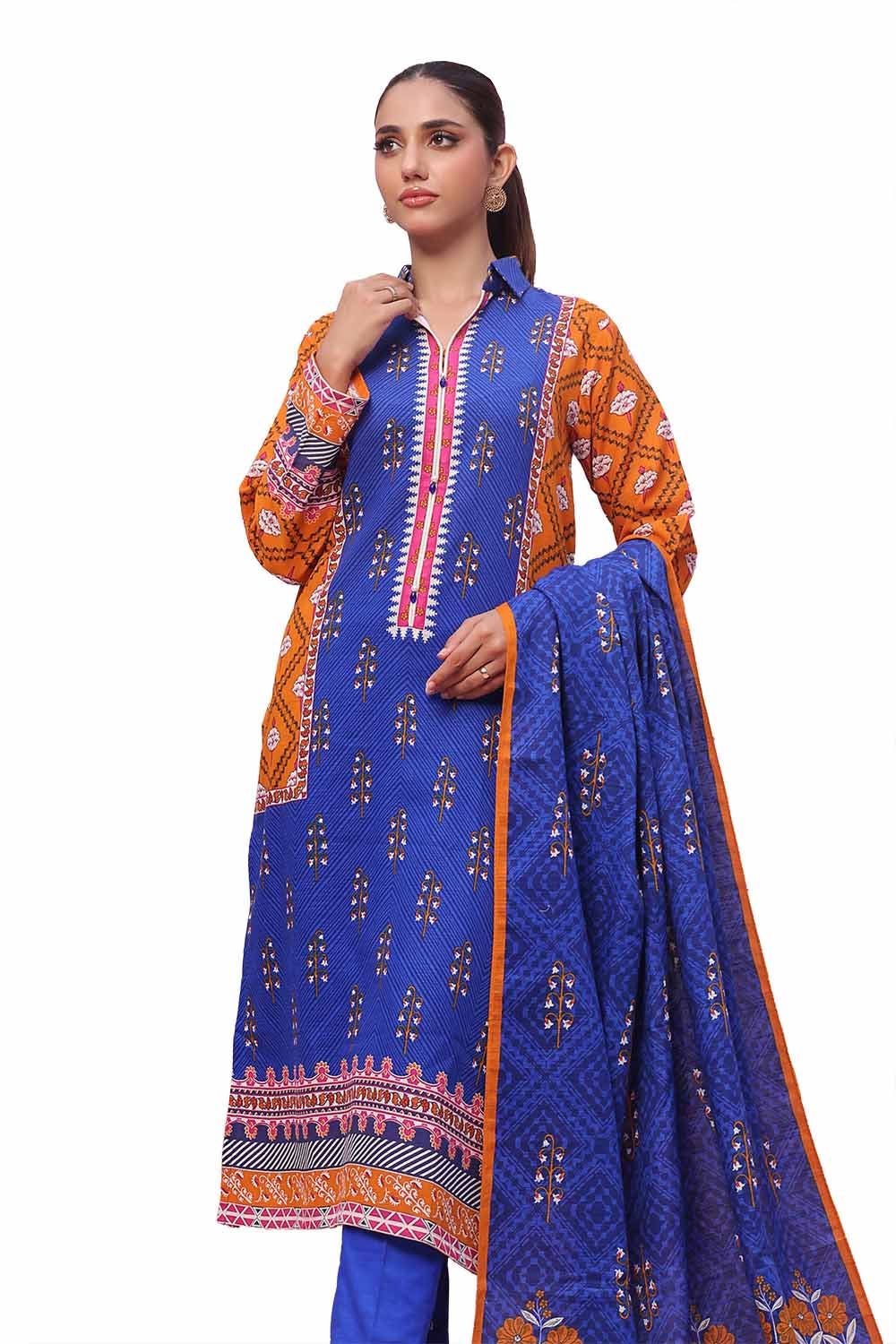 Gul Ahmed | Winter Collection 24 | Khaddar Suit SD-42113 - Official Gul Ahmed stockist in UK - Sakeena London