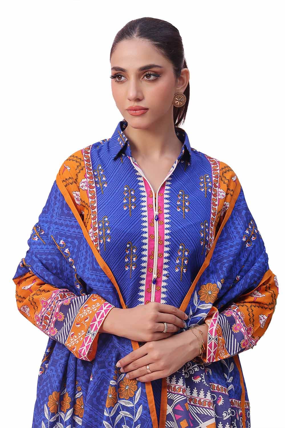 Gul Ahmed | Winter Collection 24 | Khaddar Suit SD-42113 - Official Gul Ahmed stockist in UK - Sakeena London