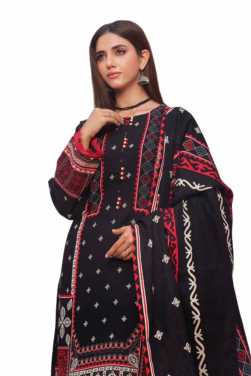 Gul Ahmed | Winter Collection 24 | Khaddar Suit SD-42119 - Official Gul Ahmed stockist in UK - Sakeena London