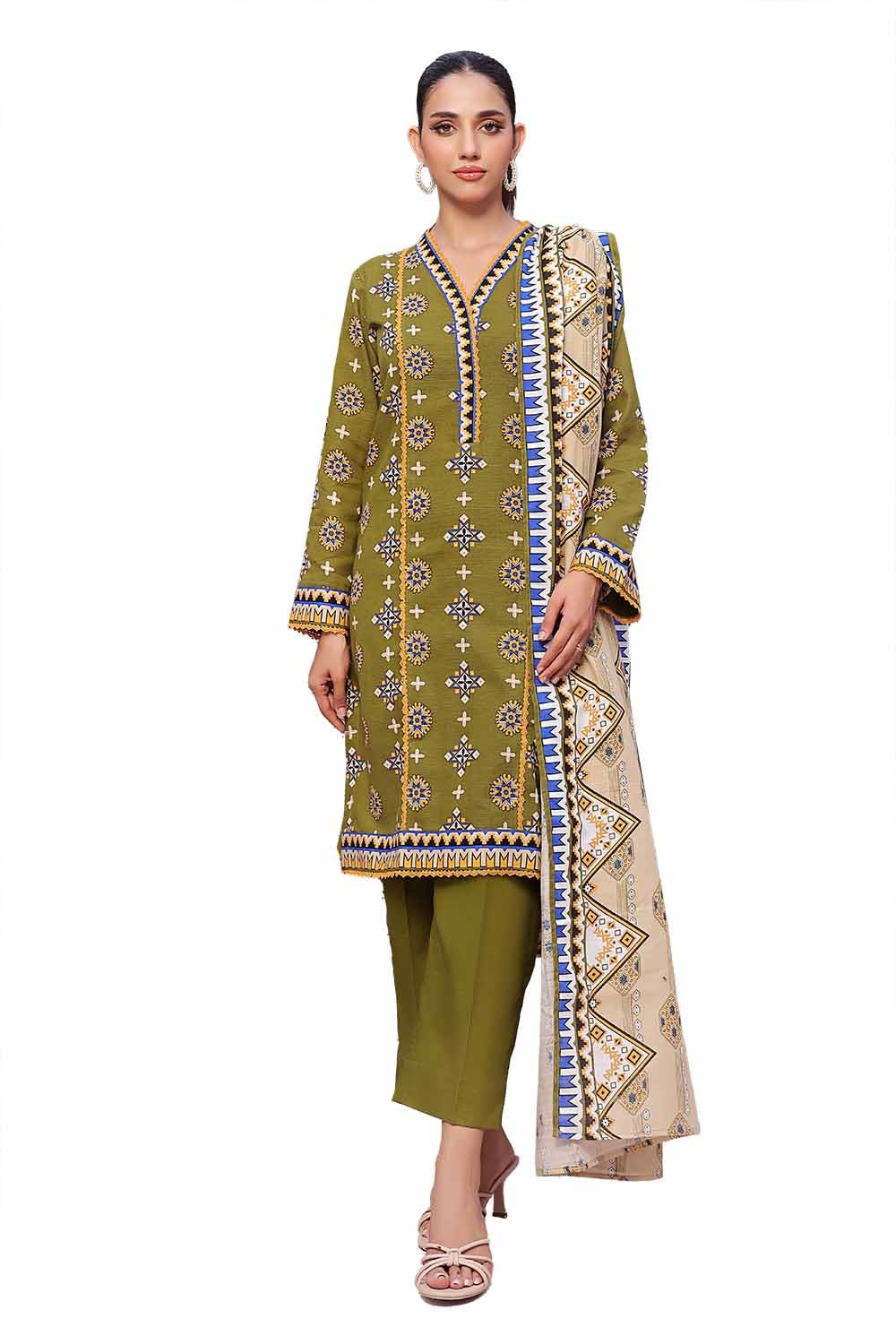 Gul Ahmed | Winter Collection 24 | Khaddar Suit SD-42131 - Official Gul Ahmed stockist in UK - Sakeena London