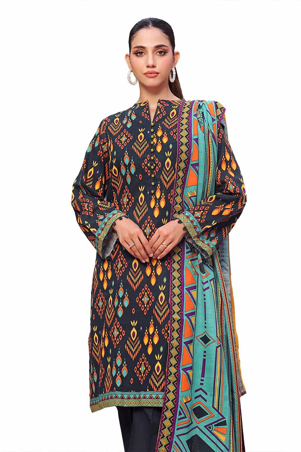 Gul Ahmed | Winter Collection 24 | Khaddar Suit SD-42132 - Official Gul Ahmed stockist in UK - Sakeena London