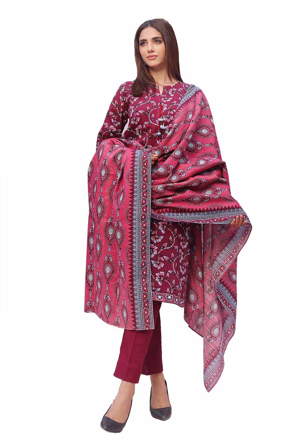 Gul Ahmed | Winter Collection 24 | Khaddar Suit SD-42133 - Official Gul Ahmed stockist in UK - Sakeena London