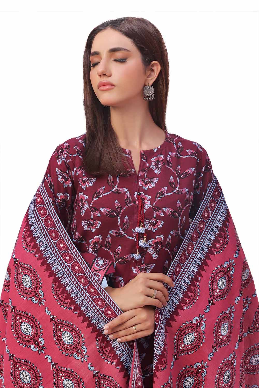 Gul Ahmed | Winter Collection 24 | Khaddar Suit SD-42133 - Official Gul Ahmed stockist in UK - Sakeena London