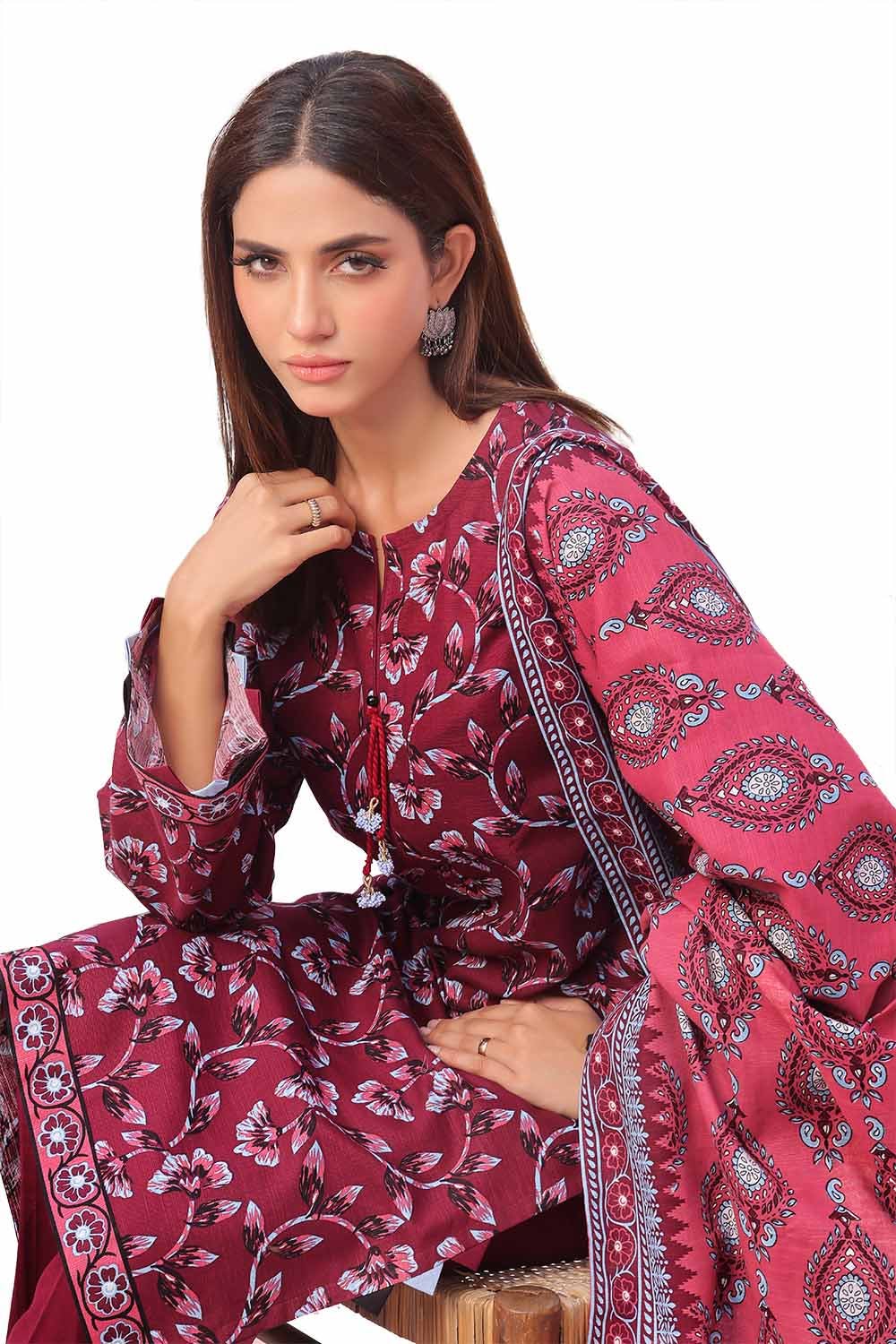 Gul Ahmed | Winter Collection 24 | Khaddar Suit SD-42133 - Official Gul Ahmed stockist in UK - Sakeena London