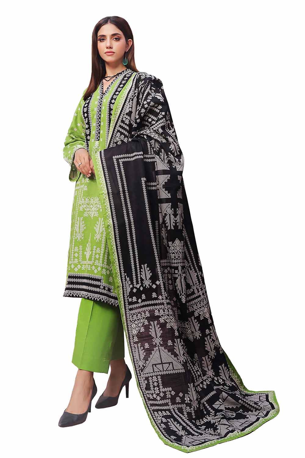 Gul Ahmed | Winter Collection 24 | Khaddar Suit SD-42134 - Official Gul Ahmed stockist in UK - Sakeena London