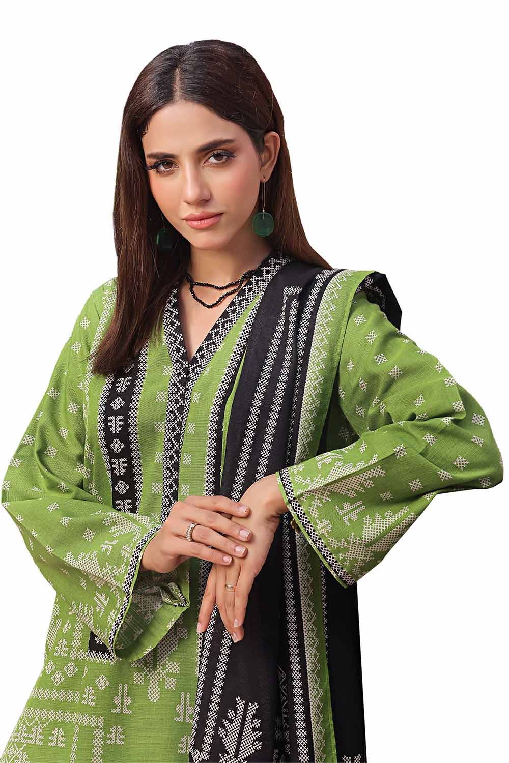 Gul Ahmed | Winter Collection 24 | Khaddar Suit SD-42134 - Official Gul Ahmed stockist in UK - Sakeena London