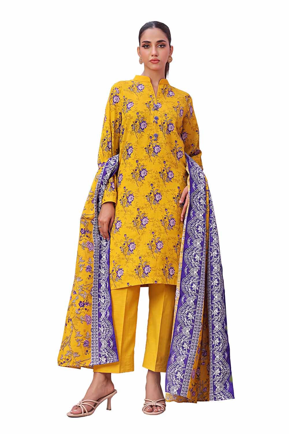 Gul Ahmed | Winter Collection 24 | Khaddar Suit SD-42136 - Official Gul Ahmed stockist in UK - Sakeena London