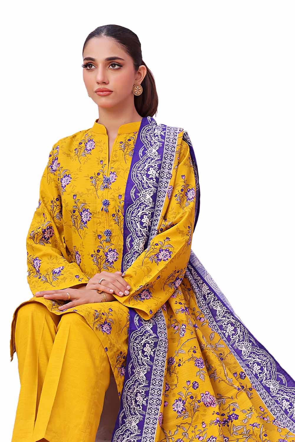 Gul Ahmed | Winter Collection 24 | Khaddar Suit SD-42136 - Official Gul Ahmed stockist in UK - Sakeena London