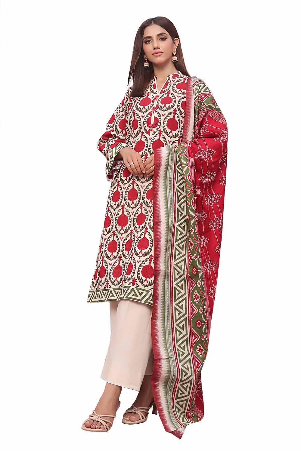 Gul Ahmed | Winter Collection 24 | Khaddar Suit SD-42140 - Official Gul Ahmed stockist in UK - Sakeena London