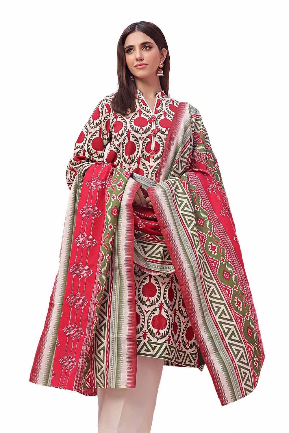 Gul Ahmed | Winter Collection 24 | Khaddar Suit SD-42140 - Official Gul Ahmed stockist in UK - Sakeena London