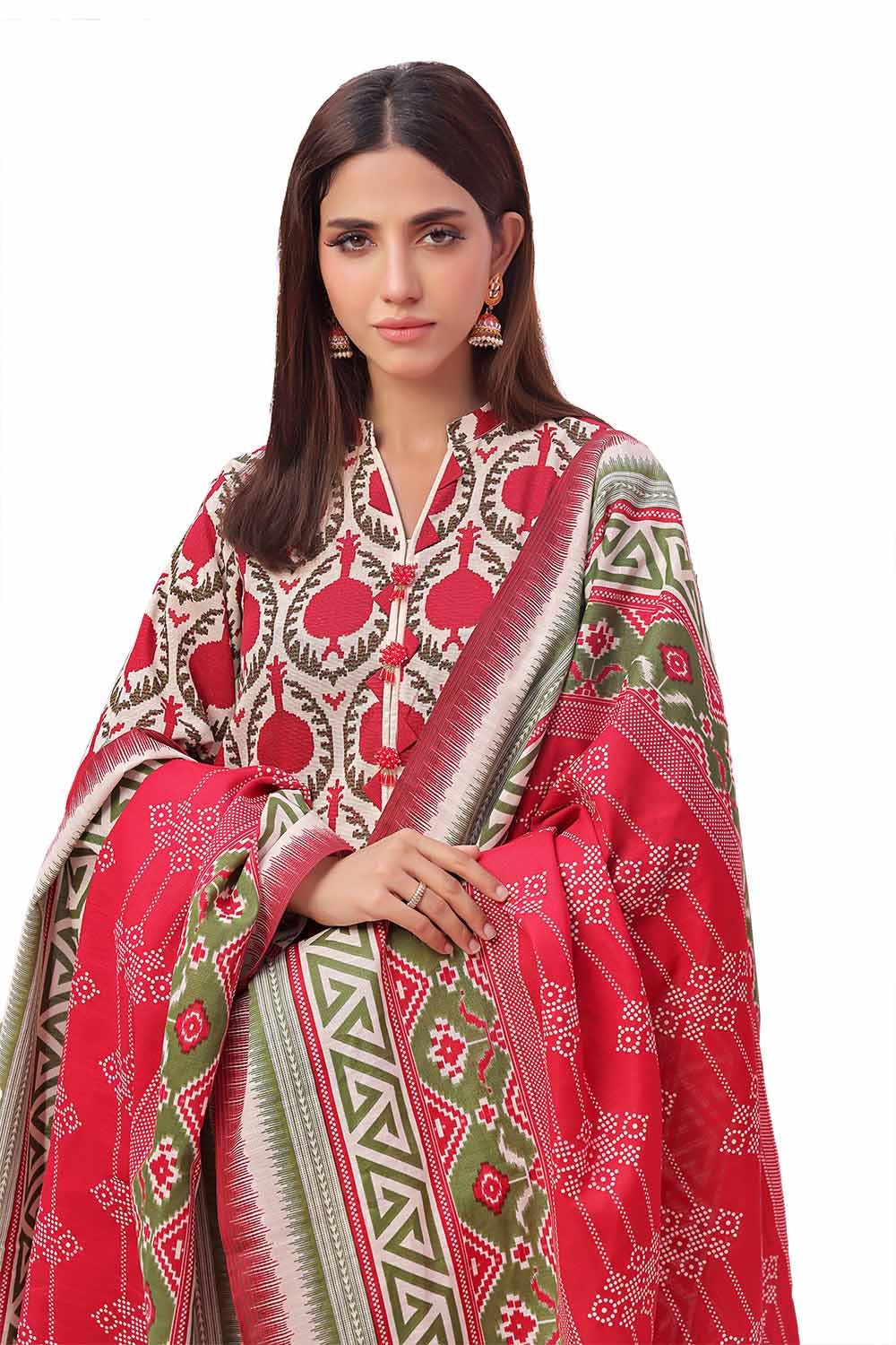 Gul Ahmed | Winter Collection 24 | Khaddar Suit SD-42140 - Official Gul Ahmed stockist in UK - Sakeena London